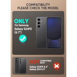 SUPCASE for Samsung Galaxy S24 FE Case with Stand & Belt-Clip, [Unicorn Beetle Pro] [Built-in Screen Protector] [Military-Grade Protection] Heavy Duty Rugged Phone Case for Galaxy S24 FE, Black
