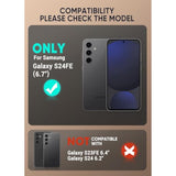 SUPCASE for Samsung Galaxy S24 FE Case with Stand & Belt-Clip, [Unicorn Beetle Pro] [Built-in Screen Protector] [Military-Grade Protection] Heavy Duty Rugged Phone Case for Galaxy S24 FE, Black