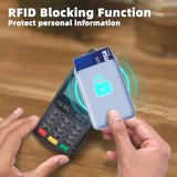 Leather Magnetic Phone Wallet RFID 3-Card Holder for iPhone 12-16 Purple