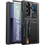 Samsung Galaxy Z Fold 7 Case with Card Holder, Black - Premium Protection and Storage