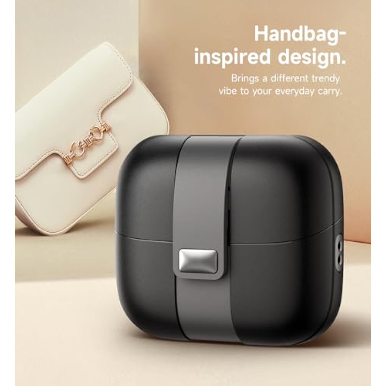 For Samsung Galaxy Buds3 Pro (2024) / Buds3 (2024) / Buds3 Fe (2025) Case, Magnetic Bumper Cases With Cleaner Kit & Hanging Lanyard, Stylish Shockproof Cases Rugged Protective Cover, Black