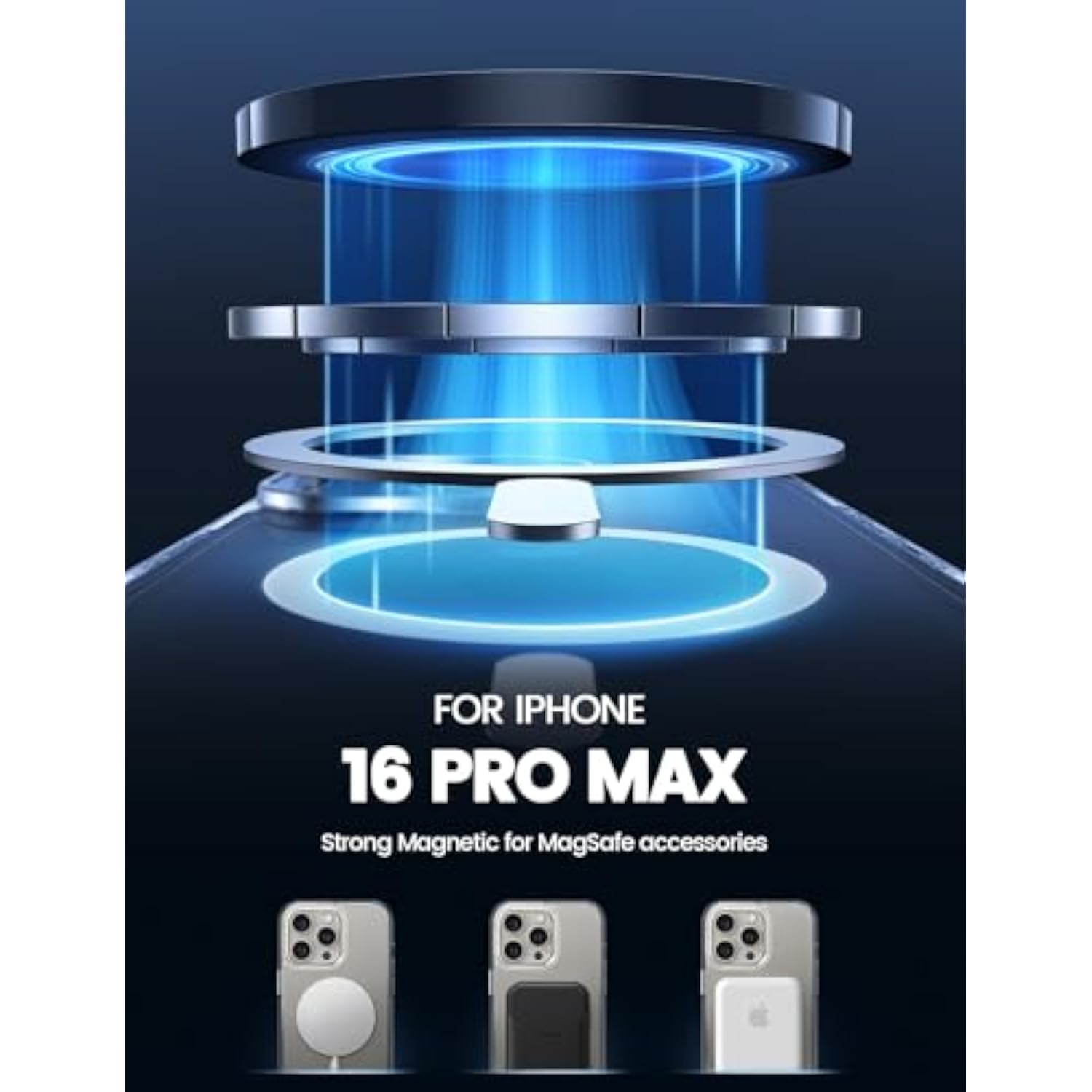 Magnetic Case For Iphone 16 Pro Max, For Magsafe - [Clear & Anti Yellow][Military Grade Drop Protection][Scratch-Resistant] Tpu Slim Magnet Protective Cover Case, Only Iphone 16 Pro Max 6.9"