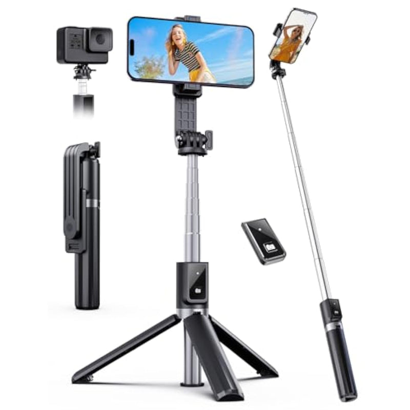 Selfie Stick Tripod With Remote, Extendable 360° Rotatable Selfie Stick, 41.7" Phone Tripod Stand For Cell Phone Filming Compatible With Iphone Samsung Android Smartphone Gopro