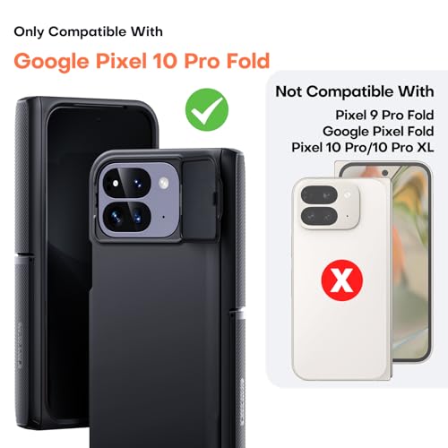 Magnetic for Pixel 10 Pro Fold Case with Privacy Screen Protector, [Compatible with MagSafe] [with Camera Cover & Hinge Protection] Full-Body Rugged