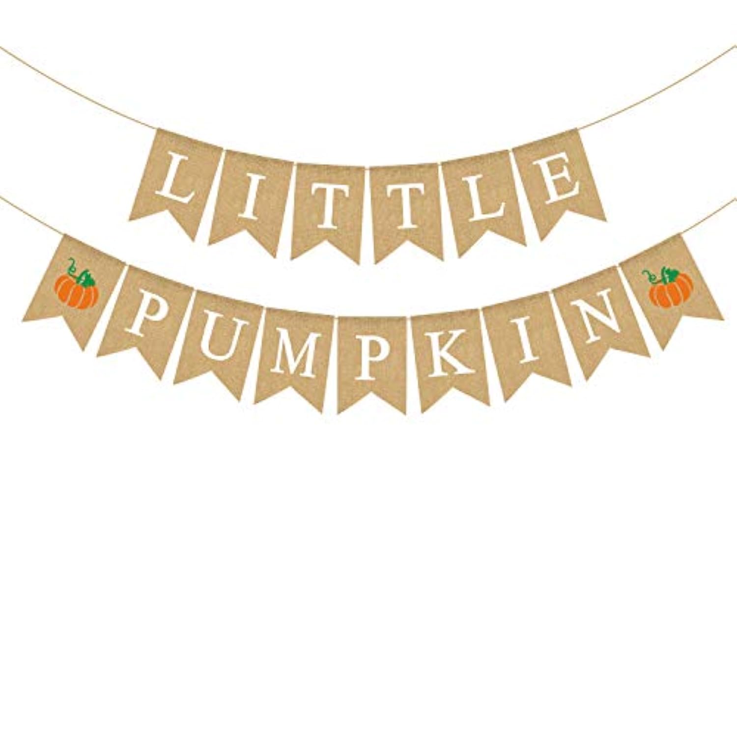 Jute Burlap Little Pumpkin Banner Fall Baby Shower Birthday Decoration