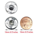 Sew On Snap Metal Fasten Press Button For Sewing Clothing Silvery 24 S