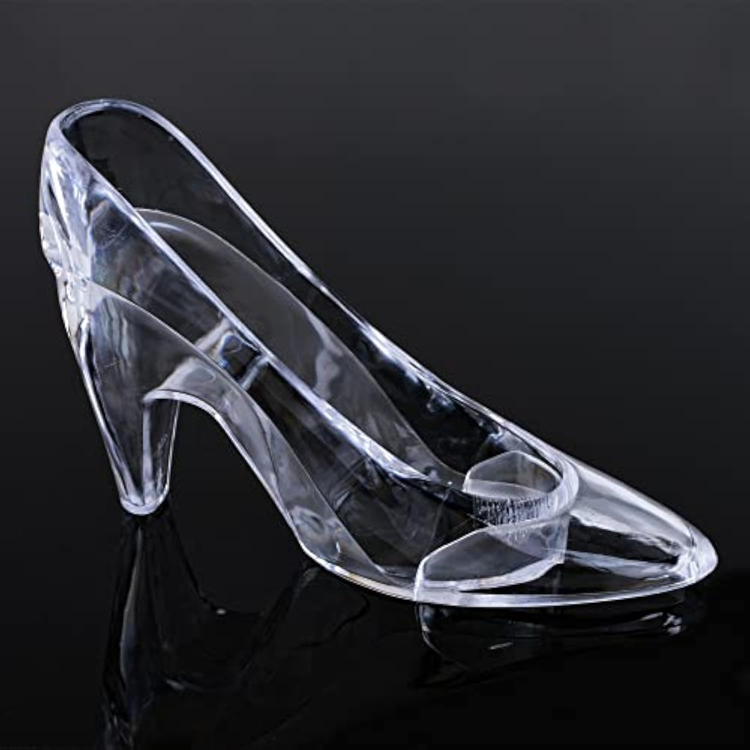 Plastic Mini Cinderella Princess Inspired Slipper High Heel Shoe Party Decoration For Weddings, Birthday Party, Table Serving, Candy & Other Event Favors (24)