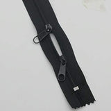2Pcs #3 32 Inch Double Slider Nylon Coil Zipper Black With Two Long Pu