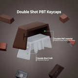 Xvx Side Print Gradient Red Keycaps, Double Shot Pbt Keycaps 60 65 75 100 Percent, Shine Through Custom Key Caps Set 136 Keys, Oem Profile For Cherry Gateron Mx Switches