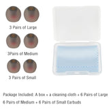 Silicone Earbud Tips Earbud Replacement Tips Eartips For (Inner Hole From 3.8Mm-5.5Mm Earphones) Headphone Earbud Rubber Tips Earbud Caps S M L 9 Pairs