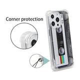 Case For Iphone 13 Pro Matte Finish Heavy Duty Soft Back Cover With Reinforced Corners Tpu Soft Bumper Retro Cassette Tape Case Compatible With Iphone 13 Pro