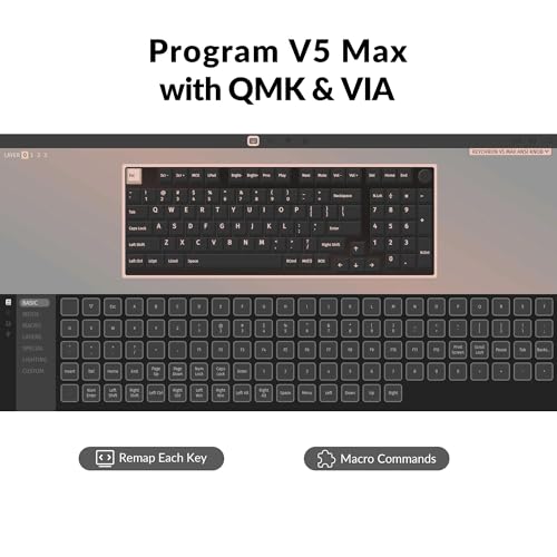 V5 Max Custom Wireless Mechanical Gaming Keyboard With Number Pad, 96% Layout Qmk/Via 2.4 Ghz/Bluetooth 5.1/Wired, Rgb Backlit Hot-Swappable Gateron Brown Switch For Mac Windows Linux