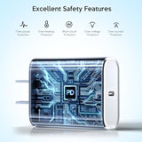 Iphone 17 16 Charger Fast Charging,20W Fast Usb C Charger Block 3Pack Usbc Type C Fast Charging 6Ft Woven Charge Cable For Apple Iphone Air/17 Pro Max/16E/16 Promax/16Plus/15 Pro/Ipad Pro/Air/Airpods