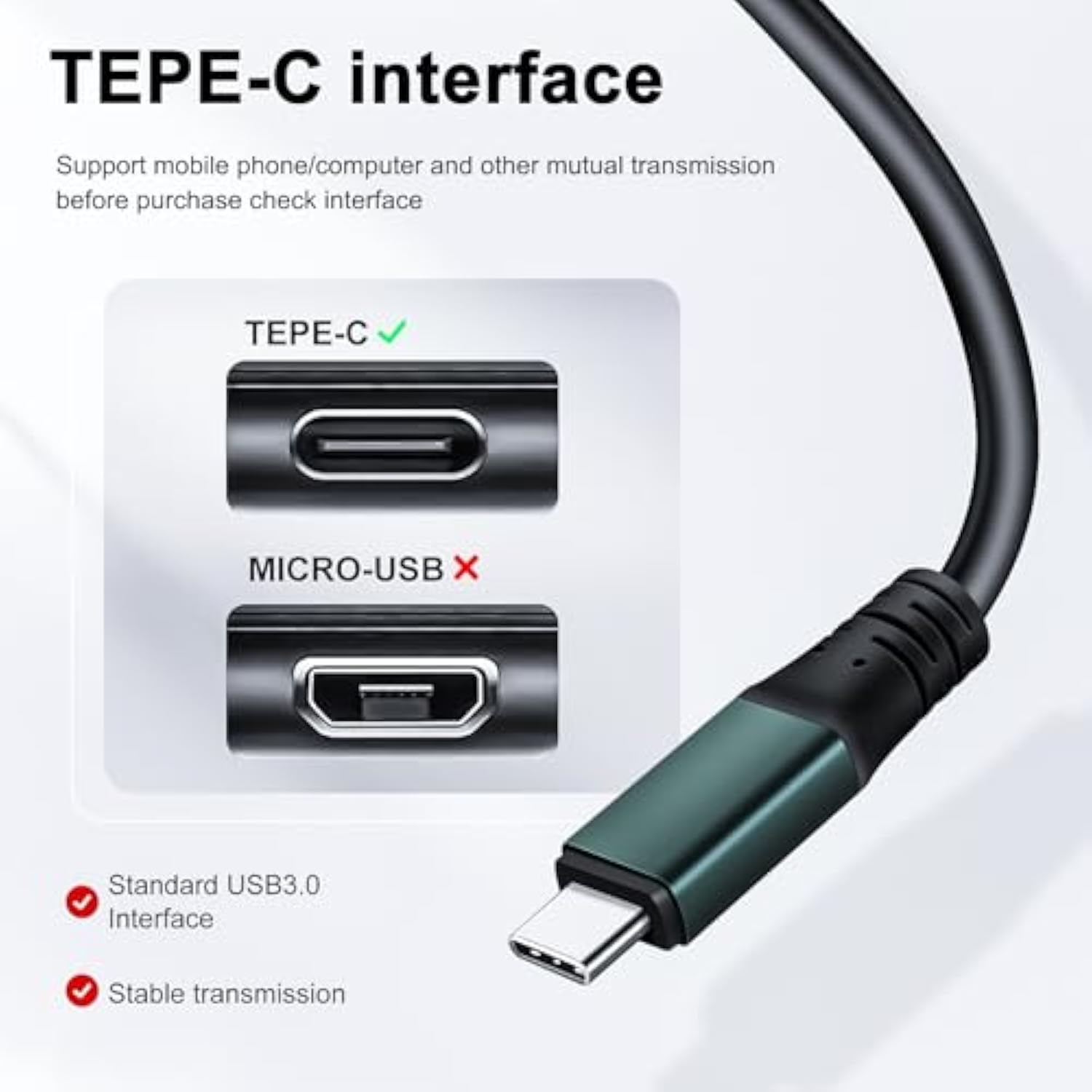 50Ft Link Cable For Pc Vr Compatible With Oculus/Quest 3S/3/2/1/Pro,Pico 4/Ultra Accessories And Steamvr, High Speed Pc Data Transfer?Usb 3.0 A To Usb C Cable For Vr Headset