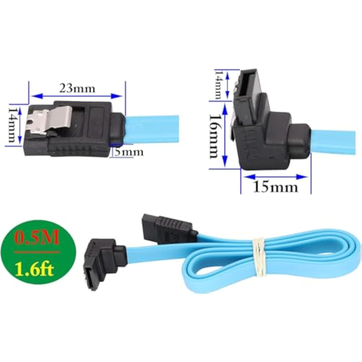 Sata Cable Iii, Sata Cable Iii 6Gbps Straight Hdd Sdd Data Cable With Locking