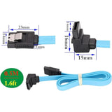 Sata Cable Iii, 6Gbps 90 Degree Right Angle With Locking Latch 18 Inch 90-Degr