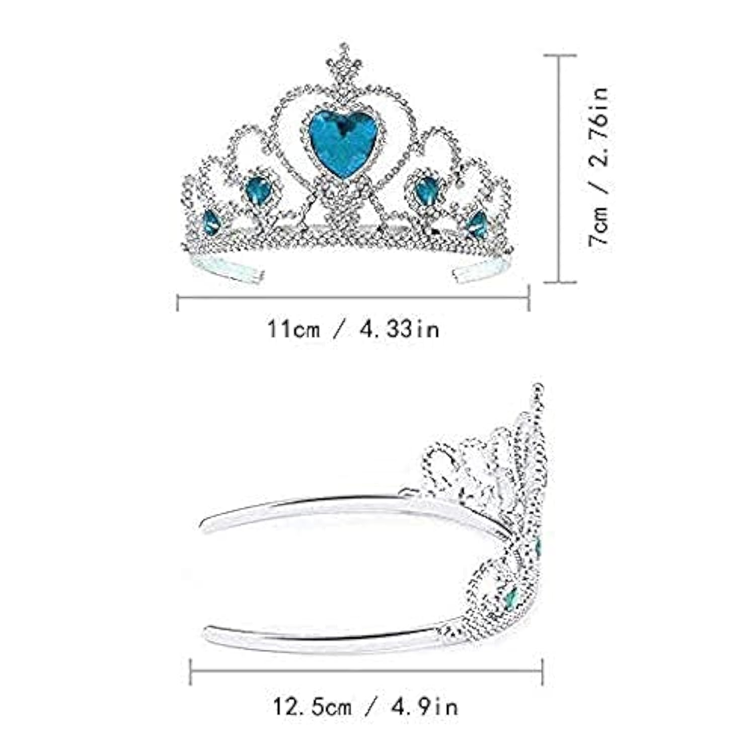 16 Pcs Tiaras Crown Set, Princess Dress Up Costume Birthday Party Favors Accessories Kid Birthday