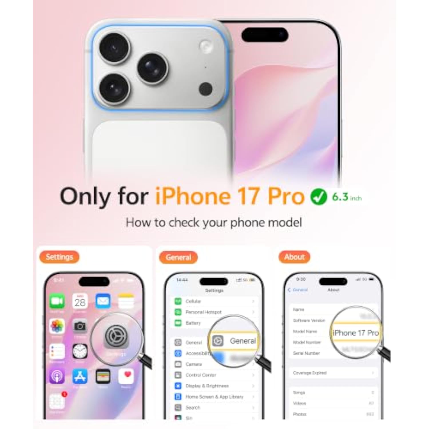 Magsafe Compatible Case for iPhone 17 Pro with Built-in Screen Protector