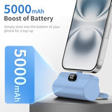Portable Charger Usb C, 2-Pack Small Portable Charger With 5000Mah, For Mini Power Bank Built-In 22.5W, Works With Iphone 16,15 Series, Samsung, Google, Moto, Lg, Android Phones, Blue