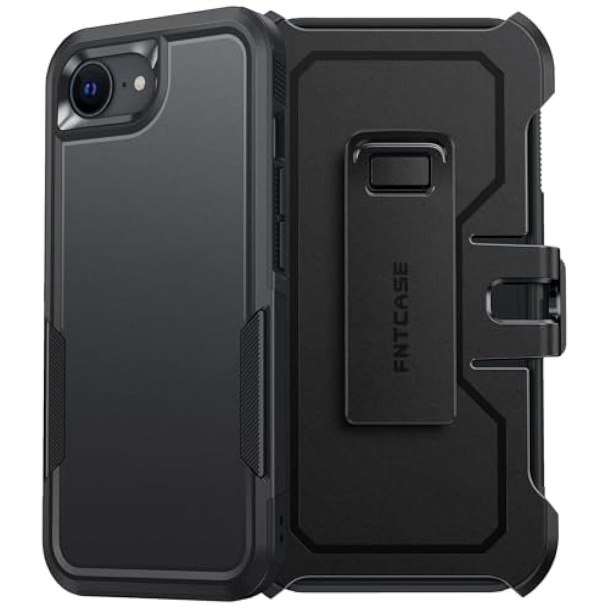 For Iphone 16E Phone Case: For Iphone 16E Case 2025 Heavy Duty Drop Protection With Rugged Belt-Clip Holster Military Grade Shockproof Durable Protective Cell Phone Cover (Black)