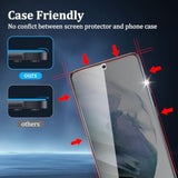 [4 Pack] 2 Pack Privacy Screen Protector For Samsung Galaxy S21 5G With 2 Pack Camera Lens Protector, 9H Hardness Anti Spy Tempered Glass Screen Protector