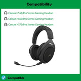 Thickened Protein Lether Headphone Earpads Headset Replacement Ear Pads Compatible With Corsair Hs50/Pro Hs60/Pro Hs70/Pro Stereo Gaming Headset