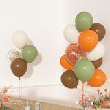 Sage Green & Orange Fall Balloons: Autumn Party Decorations (72pcs)