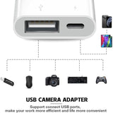 [Apple Mfi Certified] Lightning To Usb Camera Adapter With Charging Port For Iphone, Usb3 Female Otg Adapter Compatible With Iphone/Ipad Card, Readers, Usb Flash Drives, Keyboards, Mice