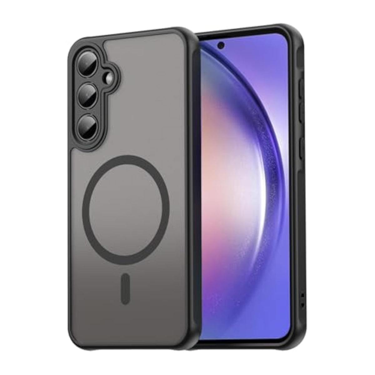 For Samsung Galaxy A54 5G Case[Full Camera Protection][Compatible With Magsafe] Shockproof Military-Grade Protection Skin-Friendly Touch Translucent Matte Back Protective Phone Cover, Black