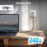 Cable Matters [USB-IF Certified] 40Gbps USB 4 Cable - 3.3ft, Supports Up to [8K@60Hz / 4K@240Hz Video, 240W Charging, 40Gbps Data Transfer] USB4 Cable, Black, Compatible with Thunderbolt 4, MacBook