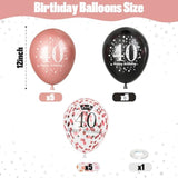 Black Rose Gold Happy 40Th Birthday Balloons, 15 Pieces 40Th Birthday Decorations For Women, 40Th Latex Helium Balloons For Her Age 40 Years Old 40Th Birthday Party Decor Celebration Supplies
