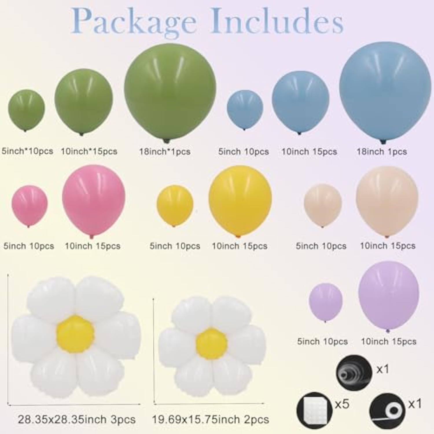 Spring Flower Balloon Arch Garland Kit, 157Pcs Groovy Wildflower Balloon Arch With Daisy Balloons For Baby In Bloom Baby Shower Easter Party Spring Daisy Theme Birthday Party Decorations