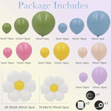 Spring Flower Balloon Arch Garland Kit, 157Pcs Groovy Wildflower Balloon Arch With Daisy Balloons For Baby In Bloom Baby Shower Easter Party Spring Daisy Theme Birthday Party Decorations