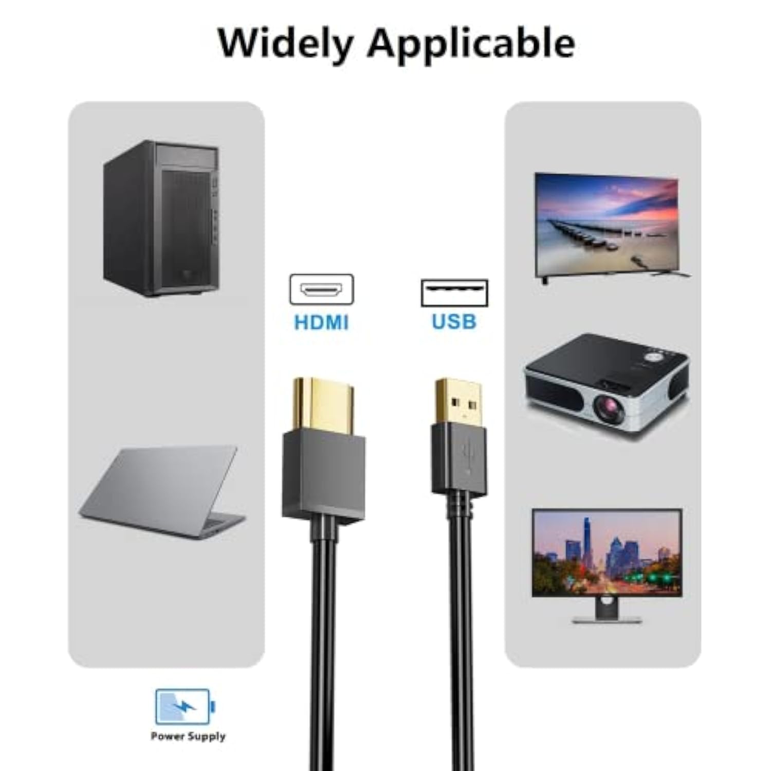 Usb To Hdmi Charger Cable Cord 3.3Ft/1M Usb To Hdmi Adapter Cable For Mac Ios