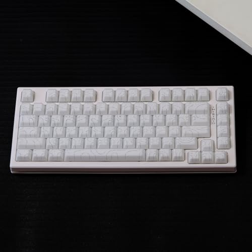 131 Keys White Translucent Keycaps Cherry Profile Shine Through Topographic Keycap Set Fit For 60% 65% 75% Mechanical Keyboard Cherry Mx Switches