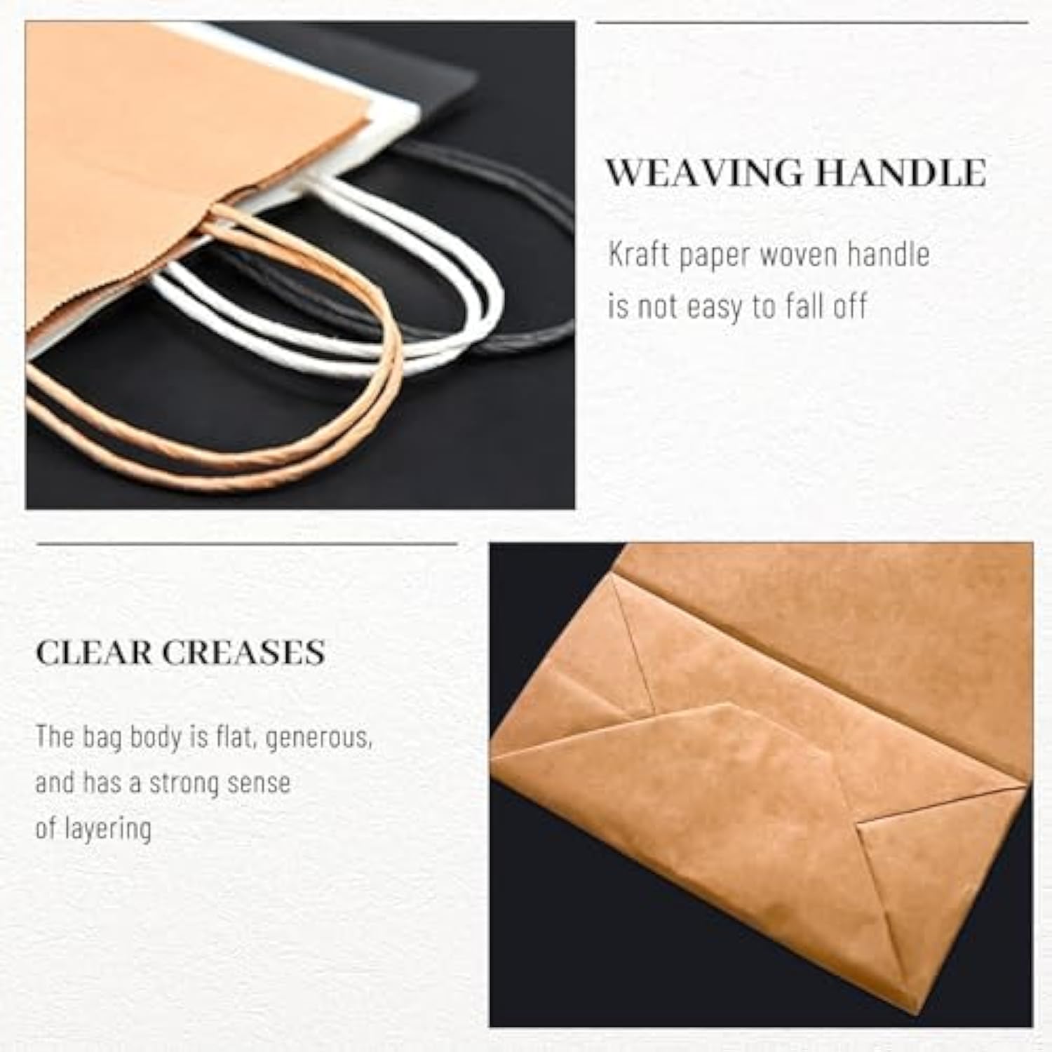 Gift Bags 8.25"X5.9 "X3.15" 100Pcs Brown Kraft Paper Bag With Handles For Small Business Christmas Bulk, Wedding, Party Favor, Shopping, Lunch, Halloween Trick-Or-Treat Bags