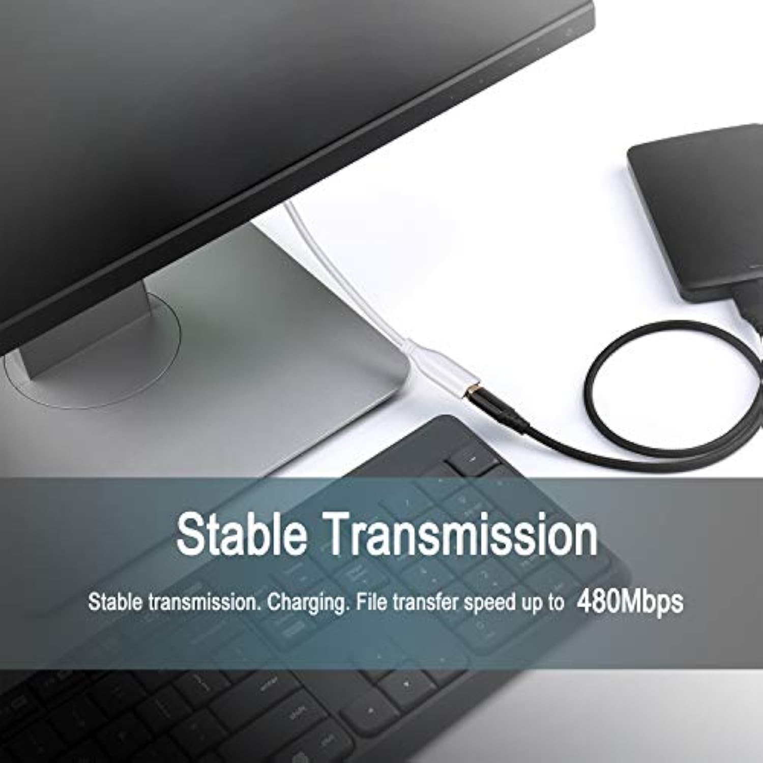 White Usb Extension Cable 10Ft Extender Cord Type A Male To Female Extension Cord With Usb Ports For Flash Drive/Hard Drive/Mouse/Printer/Webcam