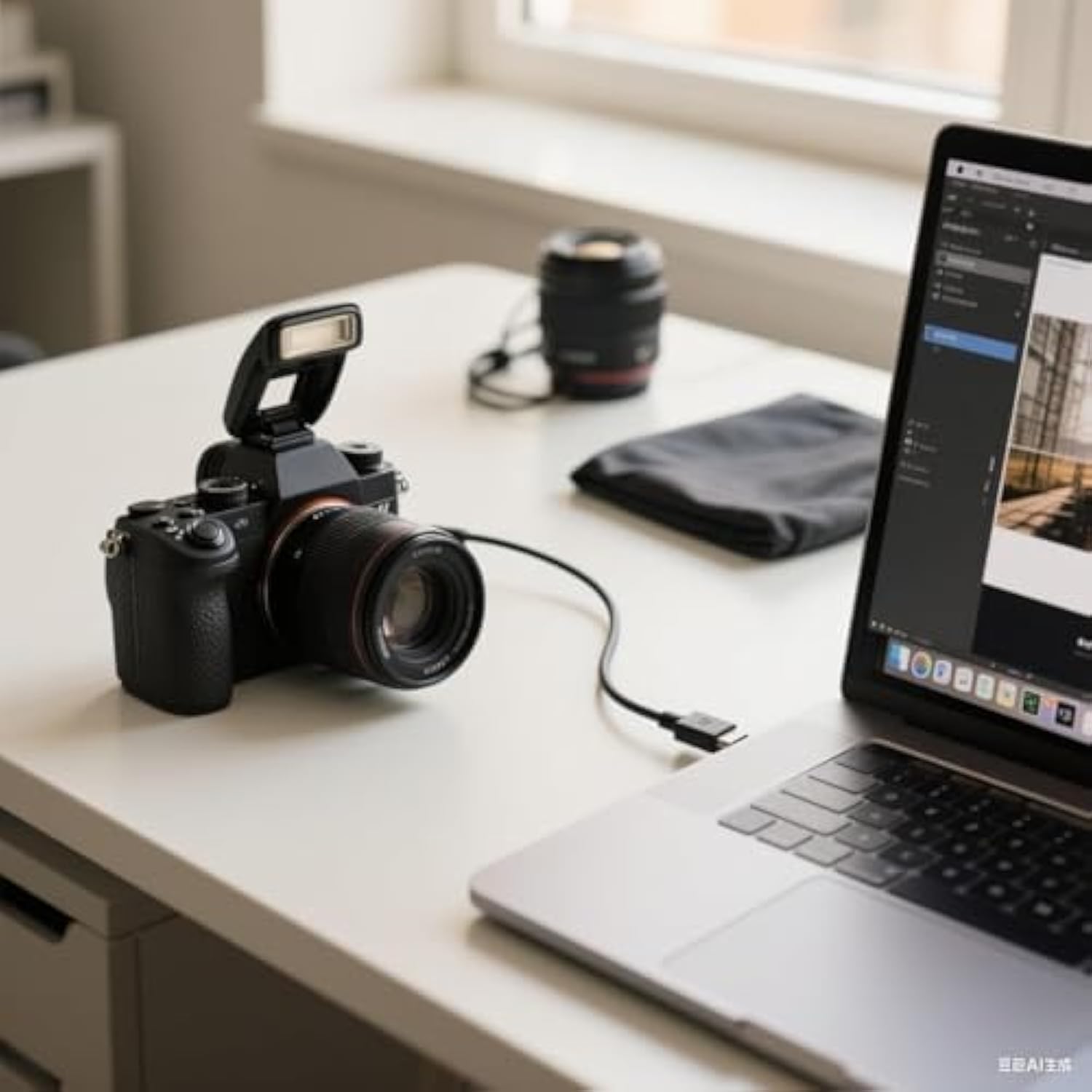 Black Usb 2.0 A To 8-Pin Mini B Cable W/Ferrite - 1M / 3Ft For Digital Camera Mp3 Of Nikon/Fuji/Sony/Olympus/Panasonic