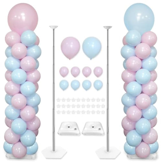 Balloon Column Stand, Set Of 2 Balloon Stands (Include Balloons)