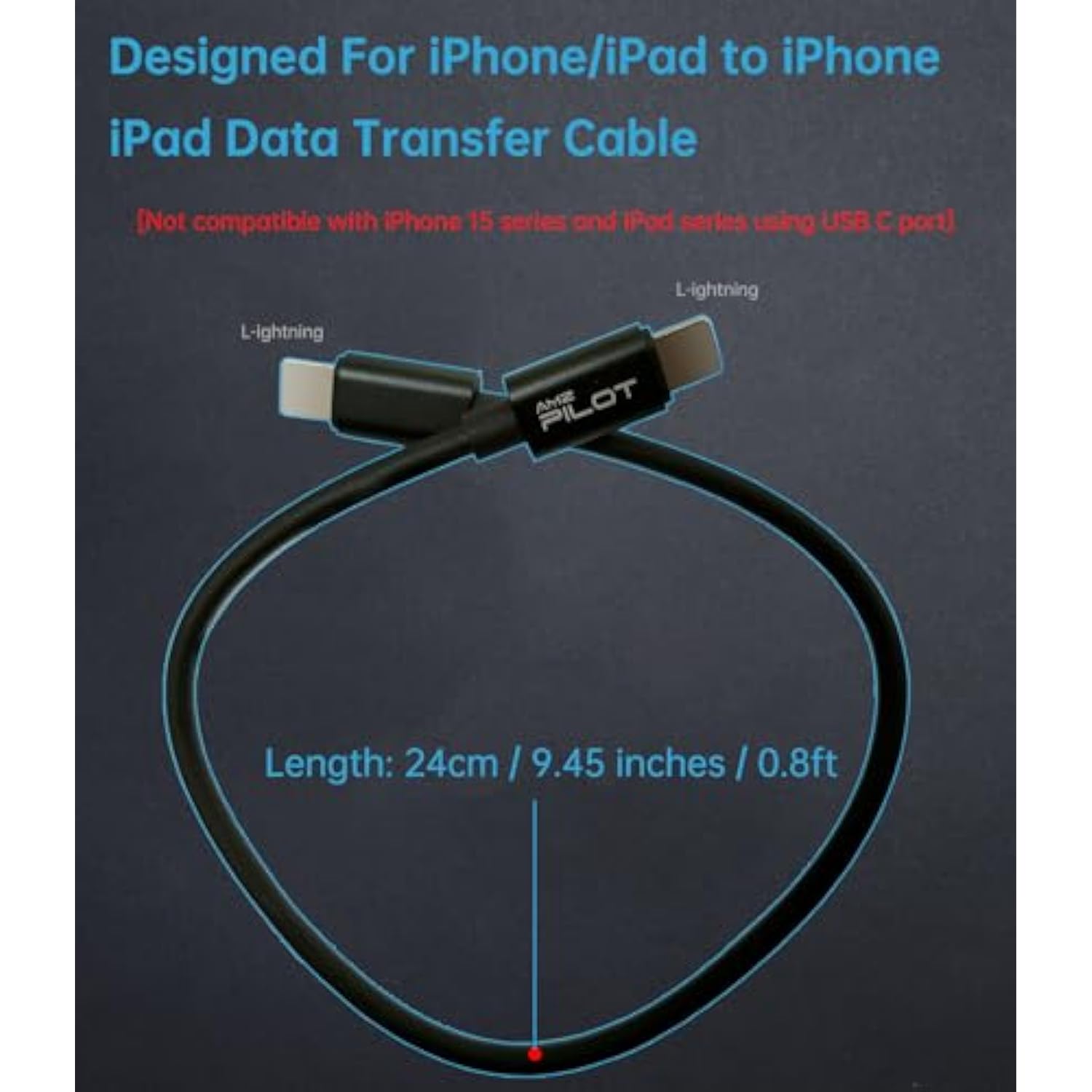 Compatible For Iphone To Iphone Transfer Cable Male To Male Data Migration, Io