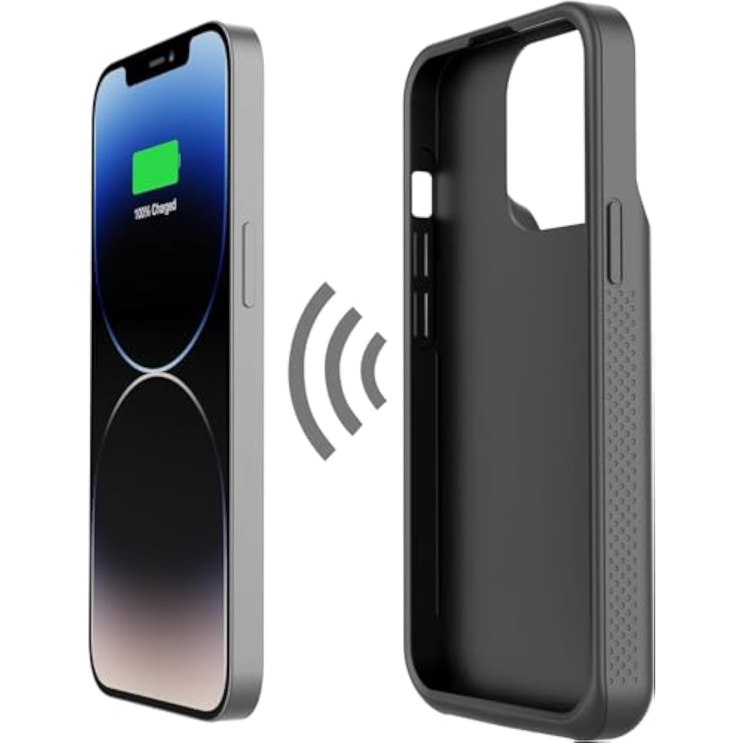 Alpatronix Battery Case for iPhone 15 and 15 Pro, Strong Slim Portable Protective Extended 15W Fast Charging Phone Case and Power Bank (BX15W) – Black