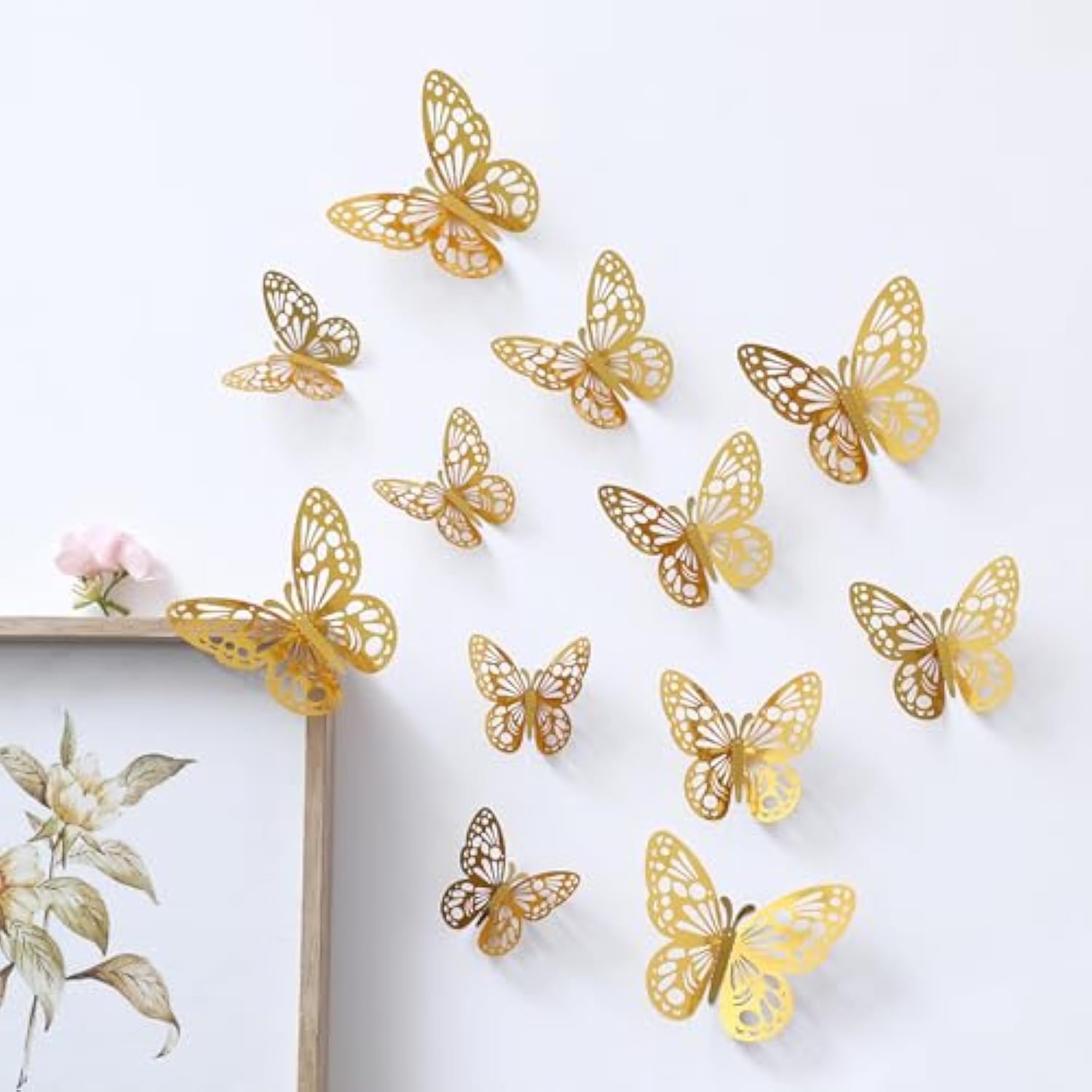 Sage Green And Pink Balloon Arch Kit With Shiny Gold Butterfly Stickers,177Pcs Pastel Green Blush Gold Balloon Garland For Spring Tea Party Decoration Wedding Bridal Baby Shower Fairy Balloon Arch