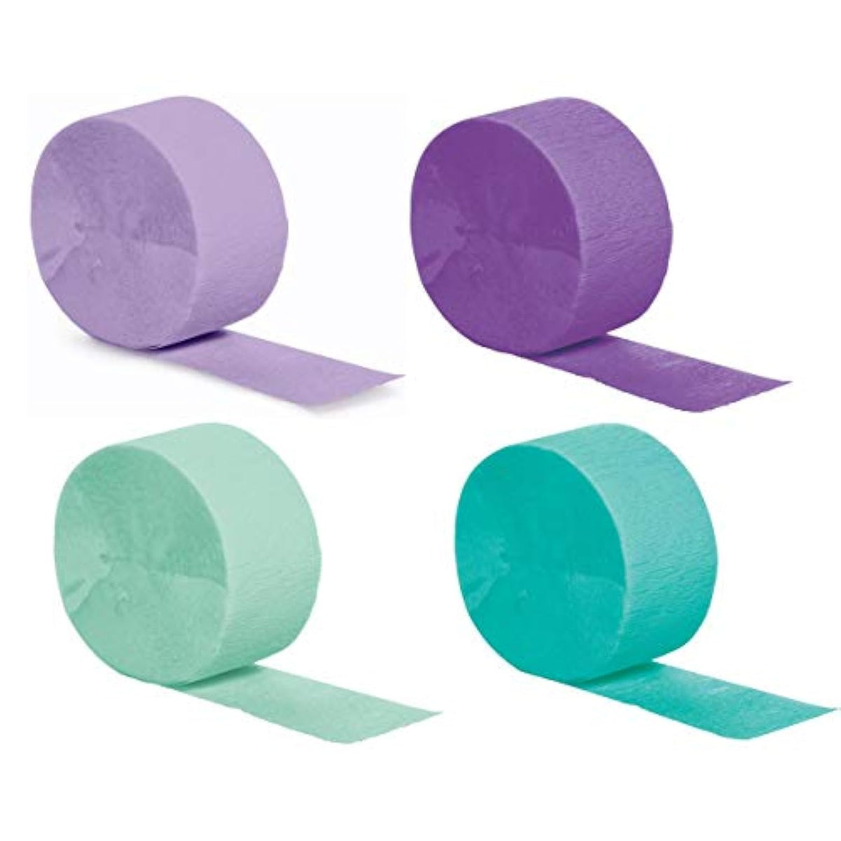 Mermaid Birthday Bachelorette Baby Shower Crepe Paper Party Streamers (4 Pack)