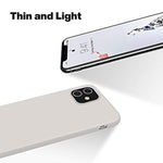 Soft Silicone Designed For Iphone 12/12 Pro Case,[Military Grade Drop Protection] [Anti-Scratch Microfiber Lining] Shockproof Protective Phone Case Slim Thin Cover 6.1 Inch,Stone
