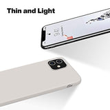 Soft Silicone Designed For Iphone 12/12 Pro Case,[Military Grade Drop Protection] [Anti-Scratch Microfiber Lining] Shockproof Protective Phone Case Slim Thin Cover 6.1 Inch,Stone