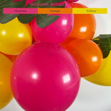 Hot Pink And Orange Balloon Set 151Pcs Luau Balloon Arch Kit Flamingo Tropical Leaf Margarita Decorations - Perfect For Hawaiian, Aloha Beach, Pool And Flamingo Themed Last Splash Bachelorette Parties