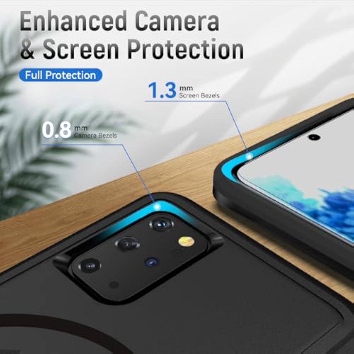 For Samsung Galaxy S20 Plus Case,[Compatible With Magsafe] [Military Grade Drop Tested] Shockproof Magnetic Tough Rugged Protective Phone Case -6.7 Inch (Black)