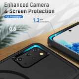 For Samsung Galaxy S20 Plus Case,[Compatible With Magsafe] [Military Grade Drop Tested] Shockproof Magnetic Tough Rugged Protective Phone Case -6.7 Inch (Black)