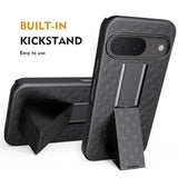 Google Pixel 9 Case Holster, Belt Clip, Kickstand, Full Body Armor, Black, 2024