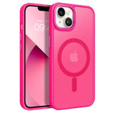 Magnetic For 13 Case & 14 Case [Compatible With Magsafe] Translucent Matte Phone Case 13/14 Slim Shockproof Women Men Protective Cover For 13/14 6.1", Hot Pink